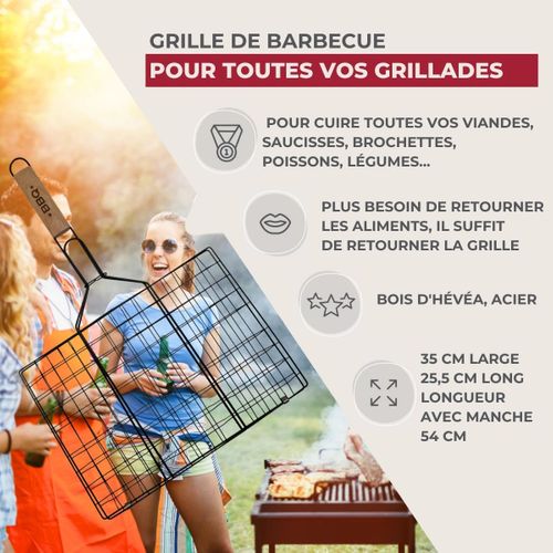 Ensemble De 2 Grilles De Barbecue 35 X 25,5 X 54 Cm Bbq Edition