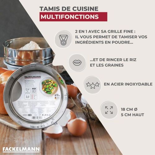 Ensemble De 2 Tamis De Cuisine Inox Extra Fin - Basic - 18 Cm