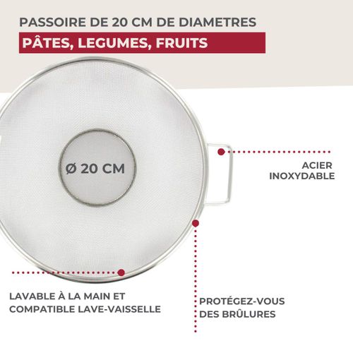 Ensemble De 2 Passoires Tamis 20 Cm