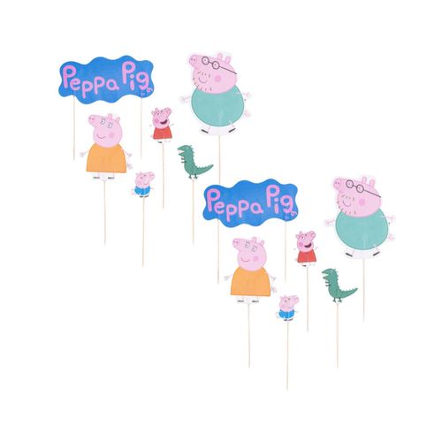 Ensemble De 24 Décorations De Gâteau D’anniversaire Peppa Pig