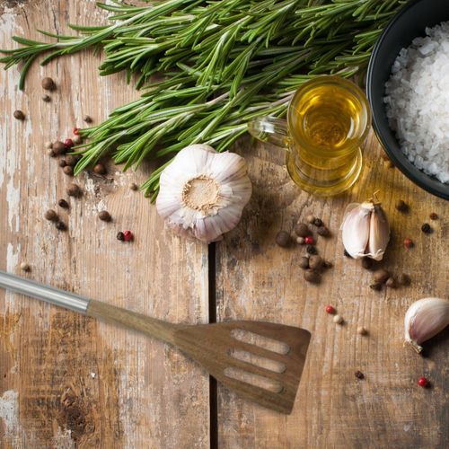 Ensemble De 2 Spatules De Cuisine Ajourée En Bois D'acacia 35 Cm Synthesis