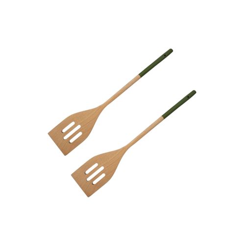 Ensemble De 2 Spatules De Cuisine Ajourée 33 Cm Wood Edition