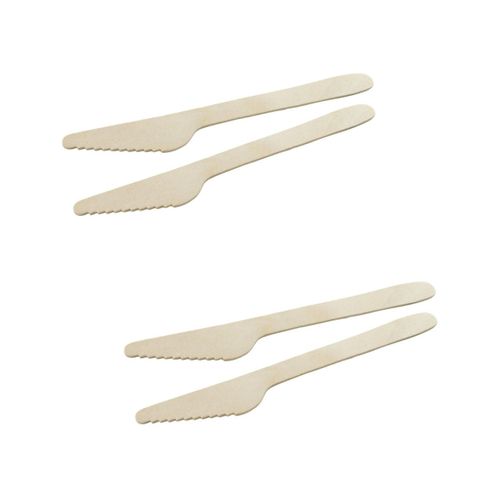 Ensemble De 60 Couteaux En Bois Jetables Move