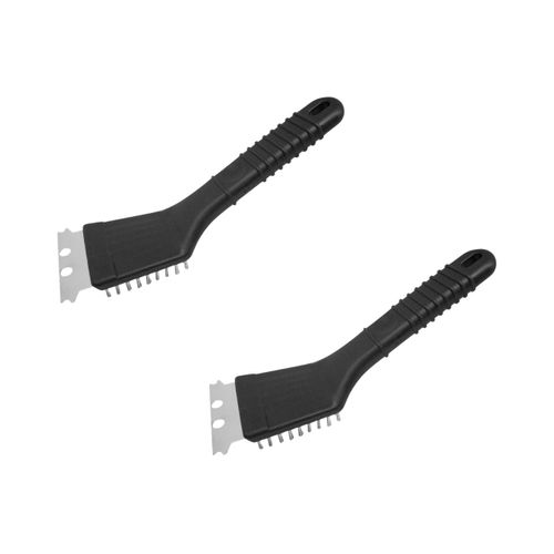 Ensemble De 2 Racloirs à Plancha Et Brosse à Barbecue 2 En 1 22 Cm Bbq Edition
