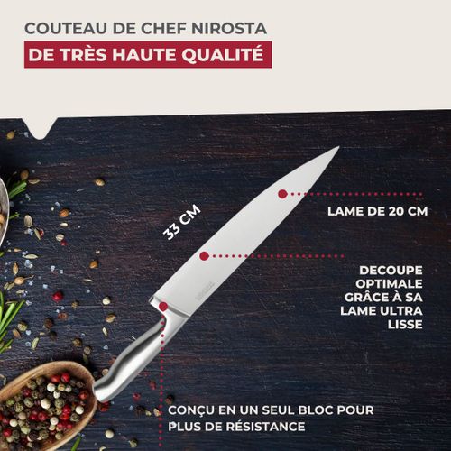 Ensemble De 2 Couteaux De Chef 33 Cm En Inox Star