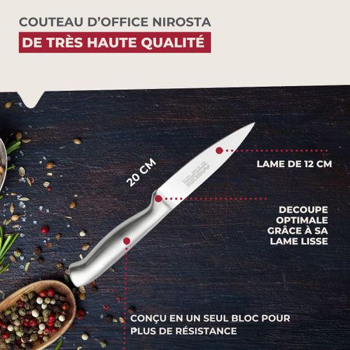 Ensemble De 2 Couteaux D'office En Inox 20 Cm En Tout Star