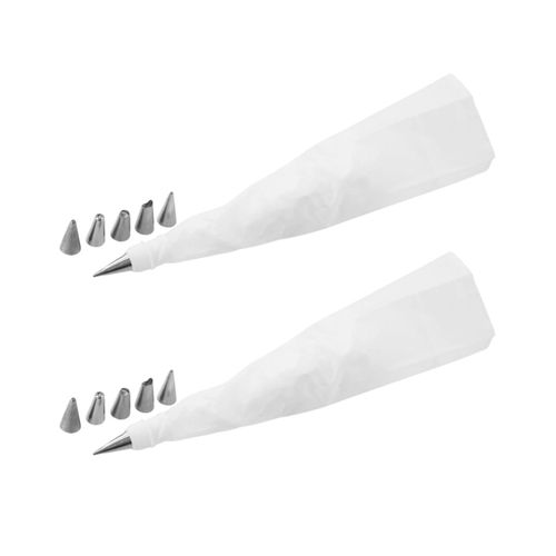 Ensemble De 2 Poches à Douille Et 6 Embouts En Inox 33 Cm Smart Pastry