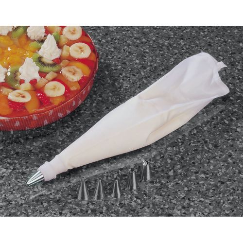 Ensemble De 2 Poches à Douille Et 6 Embouts En Inox 33 Cm Smart Pastry