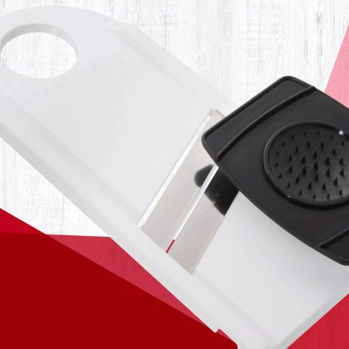 Ensemble De 2 Mandolines De Cuisine Manuelle Double Lame Avec Protège Main Basic