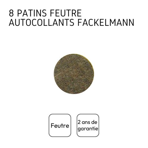 Ensemble De 24 Patins Adhésifs En Feutre Diamètre 22 Mm Par 12