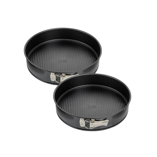 Ensemble De 2 Moules à Manqué à Charnière 24 Cm Black Metallic