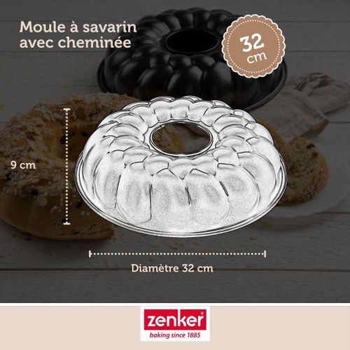 Ensemble De 2 Moules à Pain Avec Cheminée 32 Cm Black Metallic