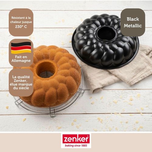 Ensemble De 2 Moules à Pain Avec Cheminée 32 Cm Black Metallic
