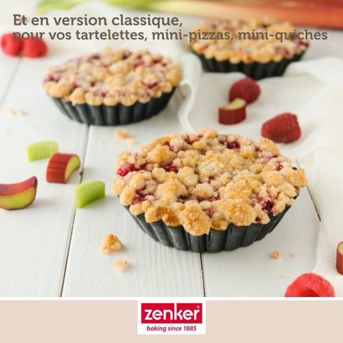 Ensemble De 12 Moules à Tartelettes 10 Cm Black Metallic