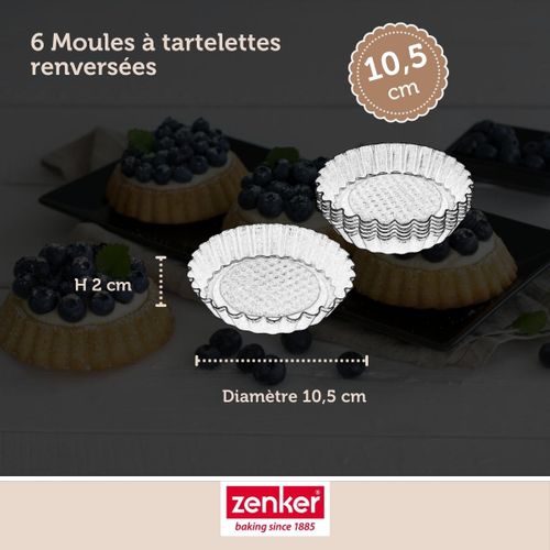 Ensemble De 12 Moules à Tartelettes 10 Cm Black Metallic