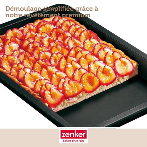 Ensemble De 2 Plaques De Four Rectangulaire 42 X 29 Cm Black Metallic