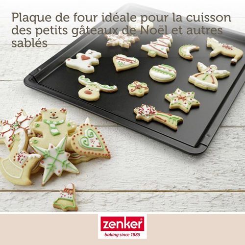 Ensemble De 2 Plaques à Pâtisserie Extensible - Black Metallic - 37 à 52 X 33 Cm
