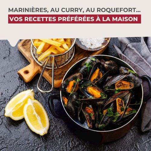 Ensemble De 2 Marmites à Moules - Emaillée - 20,5 X 26 X 17,5 Cm