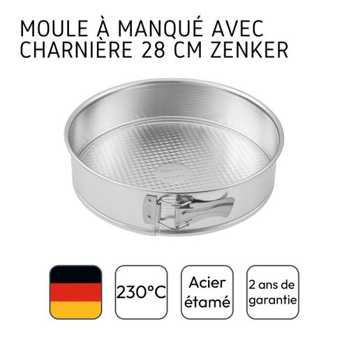 Ensemble De 2 Moules à Manqué à Charnière 28 Cm Silver