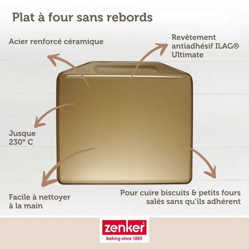Ensemble De 2 Plaques à Pâtisserie Sans Rebords 36 X 33 Cm Mojave Gold