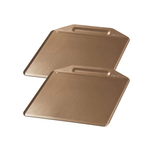 Ensemble De 2 Plaques à Pâtisserie Sans Rebords 36 X 33 Cm Mojave Gold