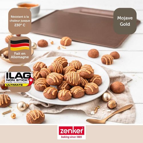 Ensemble De 2 Plaques à Pâtisserie Sans Rebords 36 X 33 Cm Mojave Gold