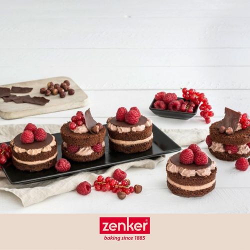 Ensemble De 2 Plaques Pâtisserie 12 Mini Moules Ronds Amovibles 38 X 30 Cm