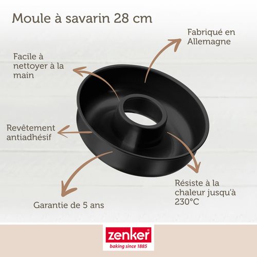 Ensemble De 2 Moules à Savarin 28 Cm Black Metallic