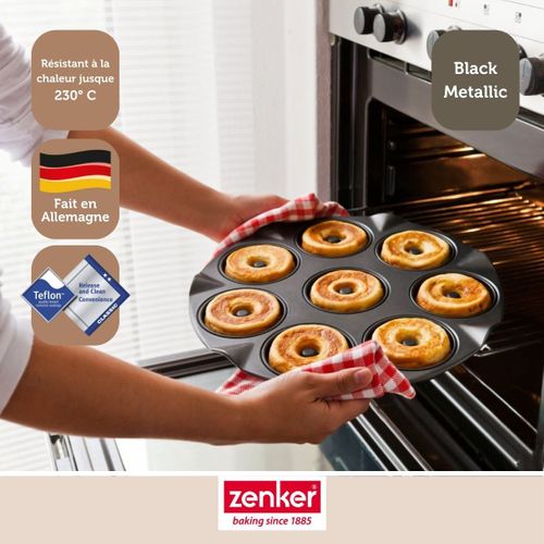 Ensemble De 2 Moules Pour 16 Beignets Au Four 33 Cm Black Metallic