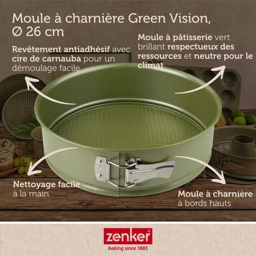 Ensemble De 2 Moules à Manqué à Charnière 26 Cm Green Vision