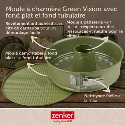 Ensemble De 2 Moules à Manqué Et à Savarin Double Fond 26 Cm Green Vision