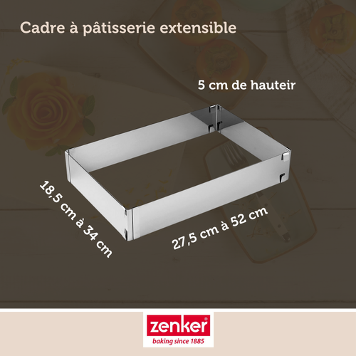 Ensemble De 2 Cadres à Gâteau Réglable 27 à 52 Cm Smart Pastry