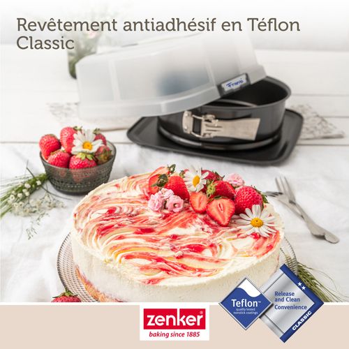 Ensemble De 2 Moules à Charnière Rond 23 Cm Avec Couvercle De Transport