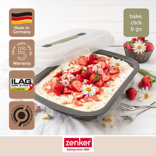 Ensemble De 2 Moules à Gâteaux Rectangulaire Avec Couvercle De Transport