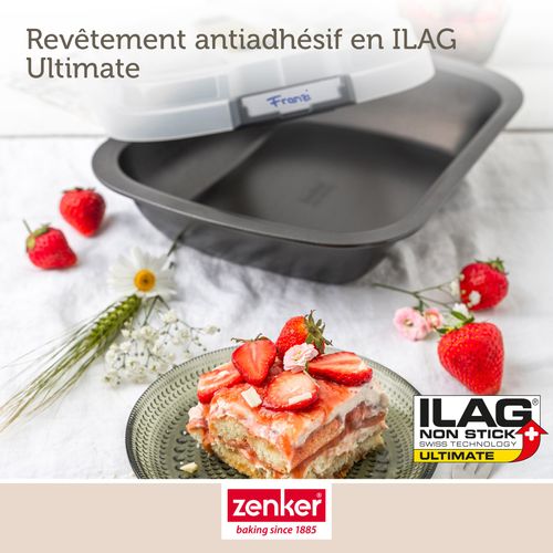 Ensemble De 2 Moules à Gâteaux Rectangulaire Avec Couvercle De Transport