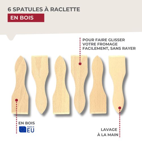 Ensemble De 12 Spatules à Raclette En Bois 13 Cm Wood Edition