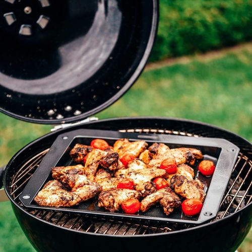 Ensemble De 2 Plaques Ondulée Et Perforée Pour Four En Tôle 38 X 33 Cm