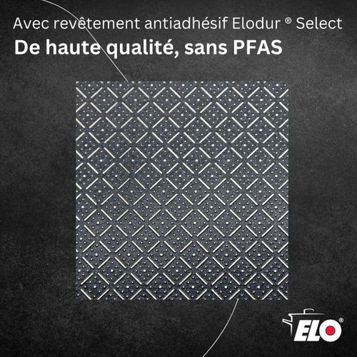 Lot De 2 Poêles Elo Relief Solution 24 Cm Et 28 Cm En Inox Sans Pfas