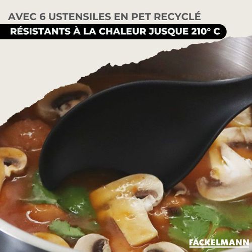 Set 1 Poêle 28 Cm En Inox, 3 Faitouts Inox 16, 20 Et 24 Cm Et 6 Ustensiles