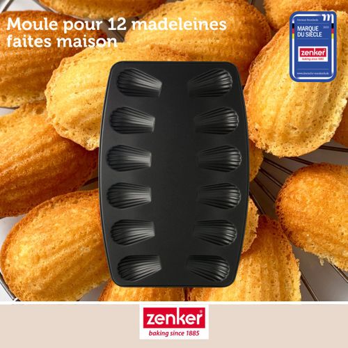 Set Pâtisserie Moule à 12 Madeleines, 2 Bols à Mixer Et 1 Spatule Zenker