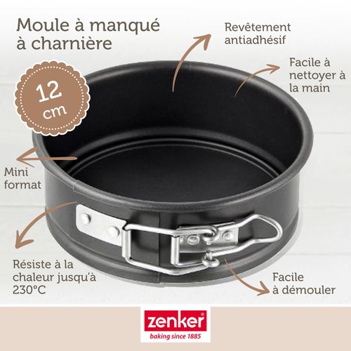 Set Pâtisserie Avec Mini Moule à Manqué 12 Cm, 2 Bols à Mixer Et 1 Spatule Zenker