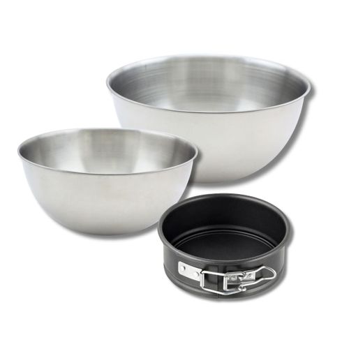 Set Pâtisserie Avec Mini Moule à Manqué 12 Cm, 2 Bols à Mixer Et 1 Spatule Zenker