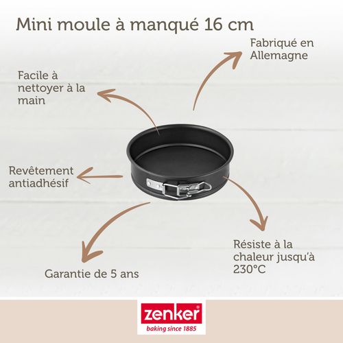 Set Pâtisserie Avec Mini Moule à Manqué 16 Cm, 2 Bols à Mixer Et 1 Spatule Zenker