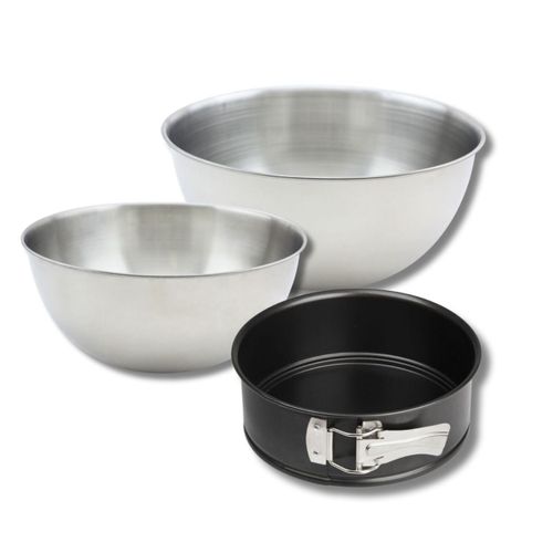 Set Pâtisserie Avec Mini Moule à Manqué 18 Cm, 2 Bols à Mixer Et 1 Spatule Zenker