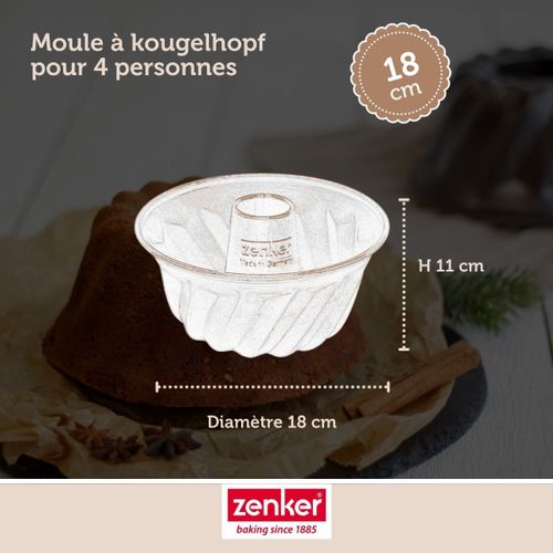 Set Pâtisserie Avec Mini Moule à Kouglof 18 Cm, 2 Bols à Mixer Et 1 Spatule Zenker