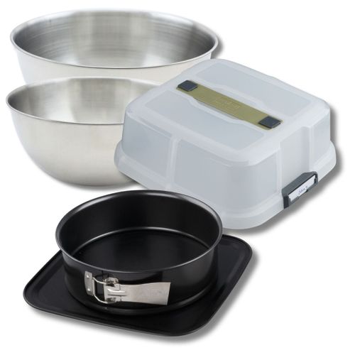 Set Pâtisserie Moule à Manqué 23 Cm Avec Couvercle, 2 Bols à Mixer Et 1 Spatule Zenker