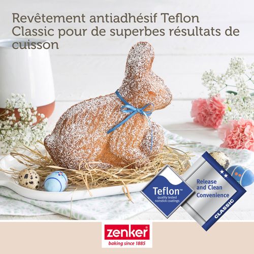 Set Pâtisserie Avec Moule 3d Lapin De Pâques 600 Ml, 2 Bols à Mixer Et Spatule Zenker