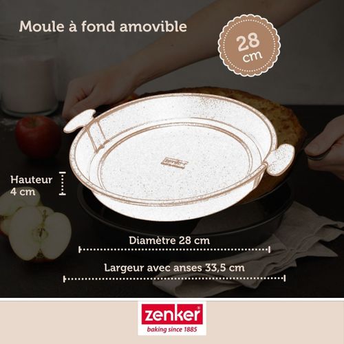 Set Pâtisserie Avec Moule à Quiche Lorraine 28 Cm, 2 Bols à Mixer, Verre Mesureur Et Spatule Zenker