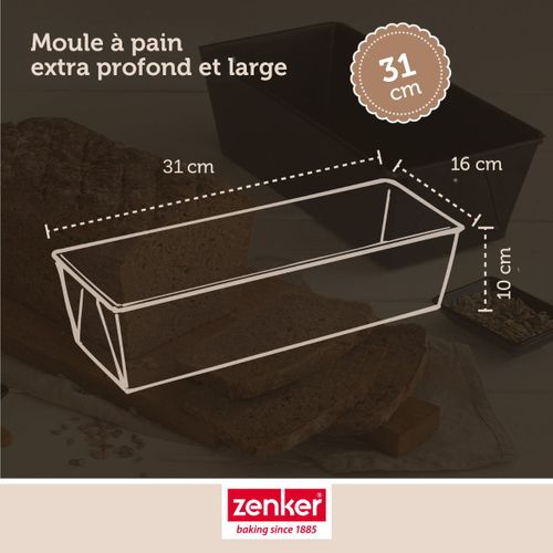 Set Pâtisserie Avec Moule à Pain 31 Cm, 2 Bols à Mixer, Verre Mesureur Et Spatule Zenker