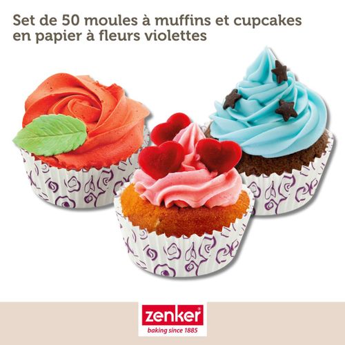 Set Pâtisserie Avec 50 Moules à Muffins En Papier, 2 Bols à Mixer, Verre Mesureur Et Spatule Zenker
